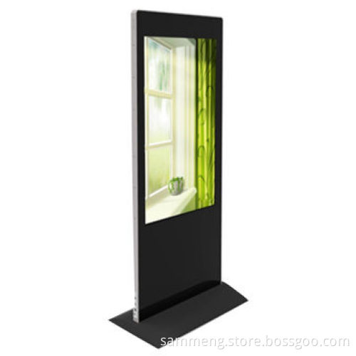 55-inch Double-sided Floor Stand Wi-Fi Advertising LCD Display, Low-power Consumption